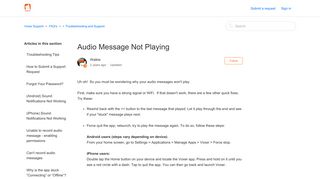 Audio Message Not Playing – Voxer Support