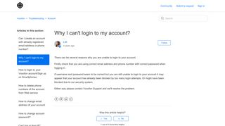 Why I can't login to my account? – Voxofon