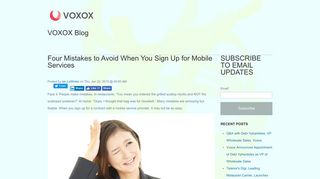 Four Mistakes to Avoid When You Sign Up for Mobile ... - Voxox Blog