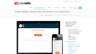 Custom WebApp - Branded URL and content for your voting ... - VoxVote