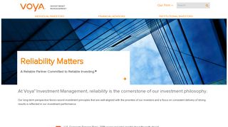 Voya Investment Management: A Reliable Partner Committed to ...