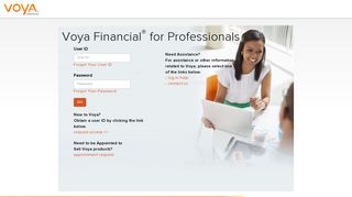 login - Voya for Professionals - Voya Financial