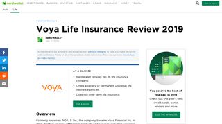 Voya Life Insurance Review 2019 - NerdWallet