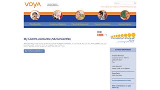 My Client's Accounts (AdvisorCentral) - Voya Investment Management ...