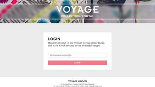 Login - Voyage Collections - Login