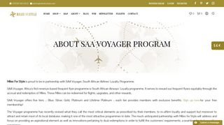 About SAA Voyager Program - Miles For Style