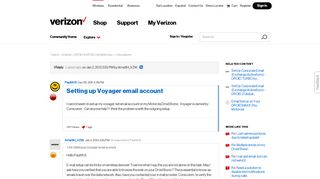 Setting up Voyager email account | Verizon Community