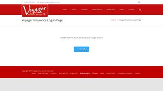 Voyager Insurance Log-in Page - Voyager Insurance Services Ltd