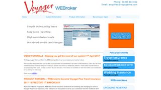 Voyager WEBroker - Online insurance issuing system