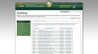 Scheduling Hours - VPASS - State of California - CA.gov