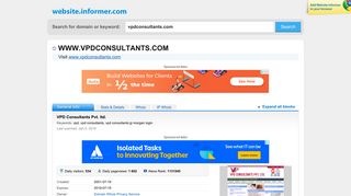 vpdconsultants.com at WI. VPD Consultants Pvt. ltd. - Website Informer