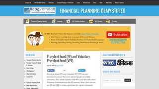 Provident Fund (PF) and Voluntary Provident Fund (VPF) | Financial ...