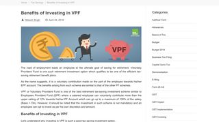 Benefits of investing in VPF or Voluntary Provident Fund - H&R Block