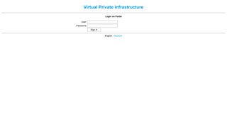 Virtual Private Infrastructure - VPI Login