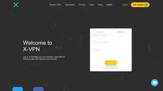 Log in/ Sign up now | X-VPN - Best Free VPN With No Ads