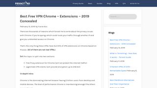 Best Free VPN Chrome - Extensions - 2019 Concealed - PrivacyEnd