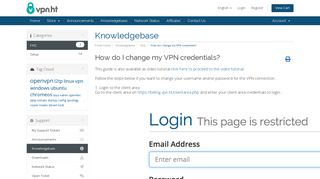 How do I change my VPN credentials? - Knowledgebase - VPN.ht.