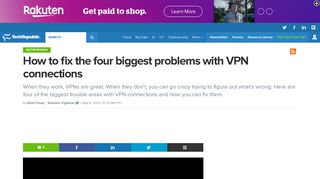 How to fix the four biggest problems with VPN connections ...