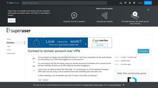 Connect to domain account over VPN - Super User