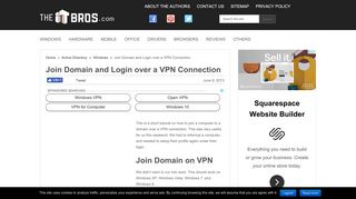 Join Computer to Domain and Login over a VPN Connection - TheITBros