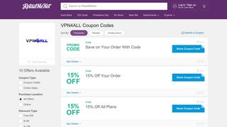 15% Off VPN4ALL Coupon, Promo Codes - RetailMeNot