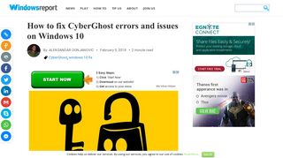 How to fix CyberGhost errors and issues on Windows 10