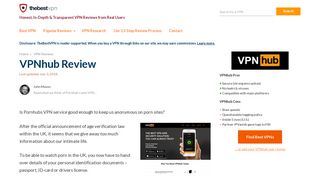 VPNhub Review - Pornhub Launched Their VPN, Is It Actually Private?