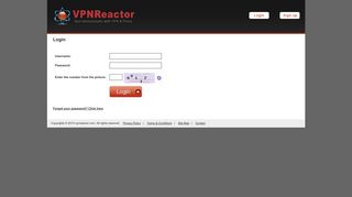 VPNReactor.com - Login