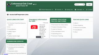 Access Staff Important Links - Cottonwood-Oak Creek School District