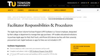 Facilitator Responsibilities & Procedures | Towson University