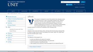 vPrint | Villanova University