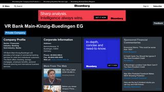 VR Bank Main-Kinzig-Buedingen eG: Company Profile - Bloomberg