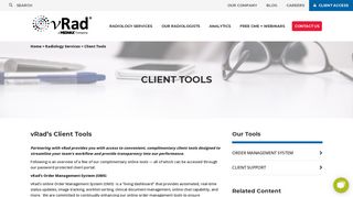 Order Management, Credentialing and QA Tools | vRad