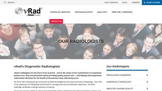 Diagnostic Imaging Radiologists and Subspecialists - vRad