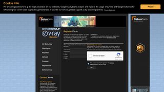 Register - Vray-materials.de - Your ultimate V-Ray material resource