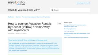 How to connect Vacation Rentals By Owner (VRBO) / HomeAway with ...