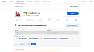 Working at VRC Investigations: Employee Reviews | Indeed.com