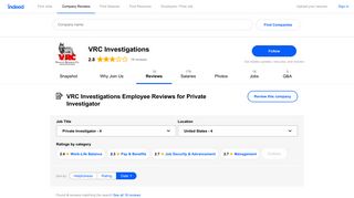 Working as a Private Investigator at VRC Investigations: Employee ...