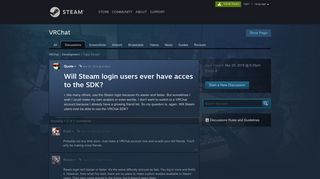 Will Steam login users ever have acces to the SDK? :: VRChat ...