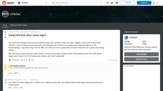 [Help] Will SDK allow steam login? : VRchat - Reddit
