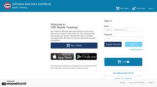 VRE Mobile Ticketing