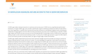 VI-SEEM Login: seamless, secure access to the VI-SEEM VRE services |