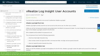 vRealize Log Insight User Accounts - VMware Docs