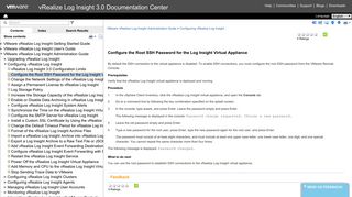 Configure the Root SSH Password for the Log Insight Virtual Appliance