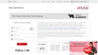 VRL Travels Online Bus Booking - Upto Rs.100 Off + Rs.1000 Cash ...