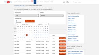 Book Pune to Bangalore Vrl Travels Bus Tickets Online - Make ...