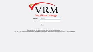 Virtual Resort Manager - Login