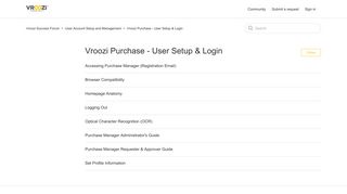 Vroozi Purchase - User Setup & Login – Vroozi Success Forum