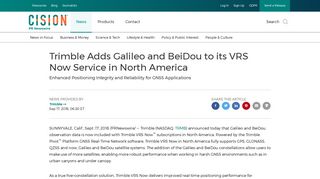 Trimble Adds Galileo and BeiDou to its VRS Now Service in North ...