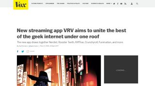 New streaming app VRV aims to unite the best of the geek internet ...